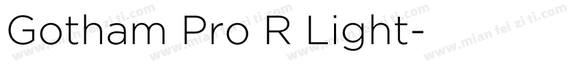 Gotham Pro R Light字体转换